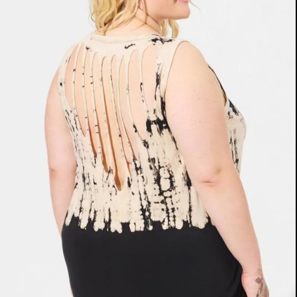 Torrid Vintage Cotton Jersey Crew Neck Slash Back Tank 2x NWT NEW